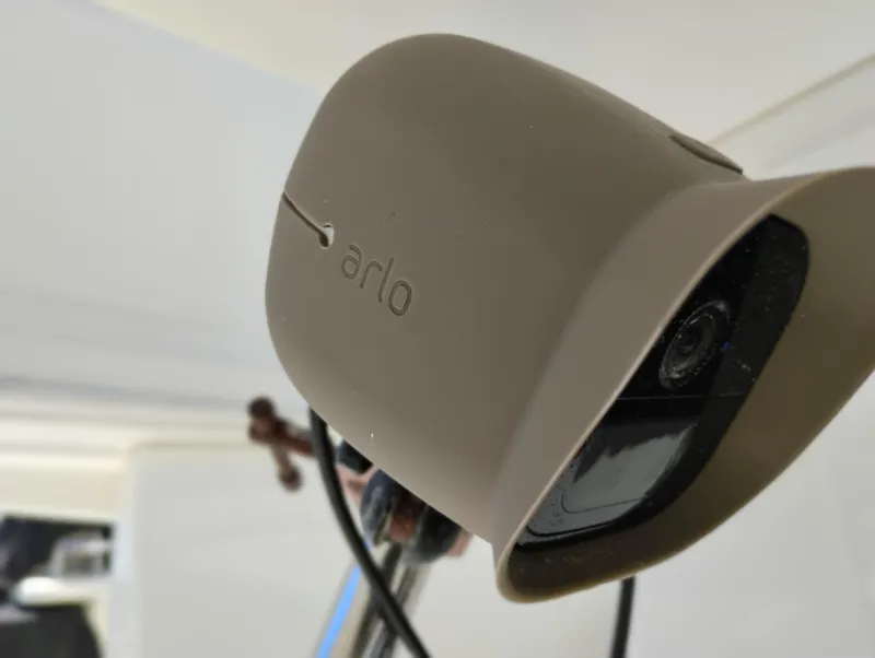 Slide: The Image of Arlo security camera installed on a 2006 Meridian 341 Sedan yacht. - 21