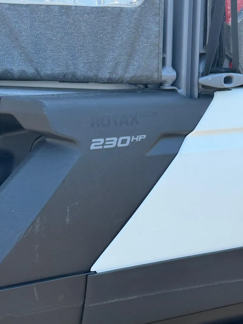 Slide: The Image of 2022 Sea-Doo Switch 18, 230 HP, close-up of side panel detailing. - 4