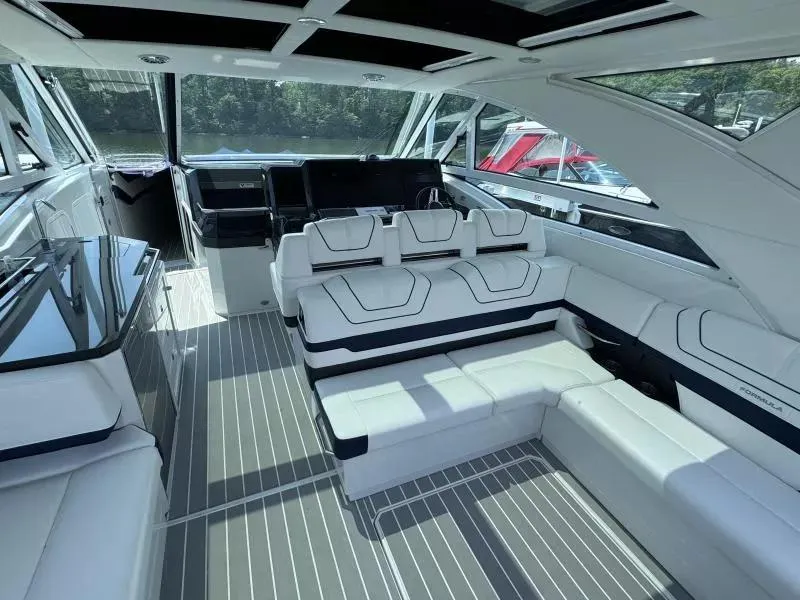 Slide: The Image of Luxurious interior of 2020 Formula 430 Super Sport Crossover yacht with sleek seating and modern design. - 5