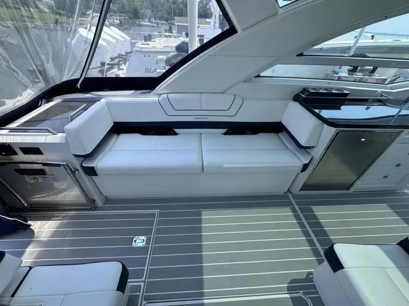 Slide: The Image of 2020 Formula 430 Super Sport Crossover interior with sleek seating and modern design. - 8