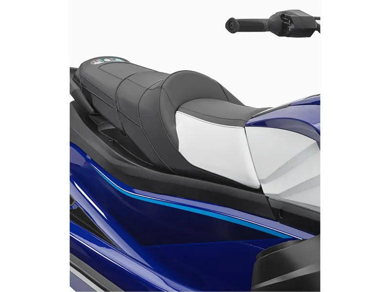 Slide: The Image of 2024 Yamaha Boats GP SVHO jet ski, featuring sleek blue and black design. - 16