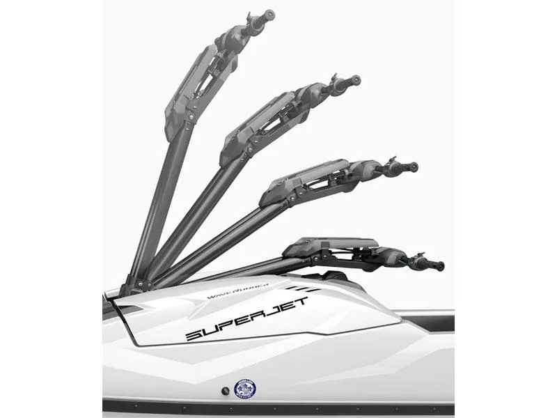 Slide: The Image of 2025 Yamaha Boats SUPERJET with adjustable handlebar positions, showcasing sleek design. - 15