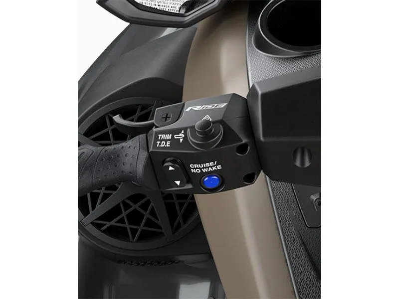 Slide: The Image of 2025 Yamaha FX HO with Audio handlebar controls, featuring trim and cruise options. - 4