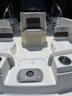 Slide: The Image of 2019 Hurricane CC19 boat interior with seating and cup holders. - 4