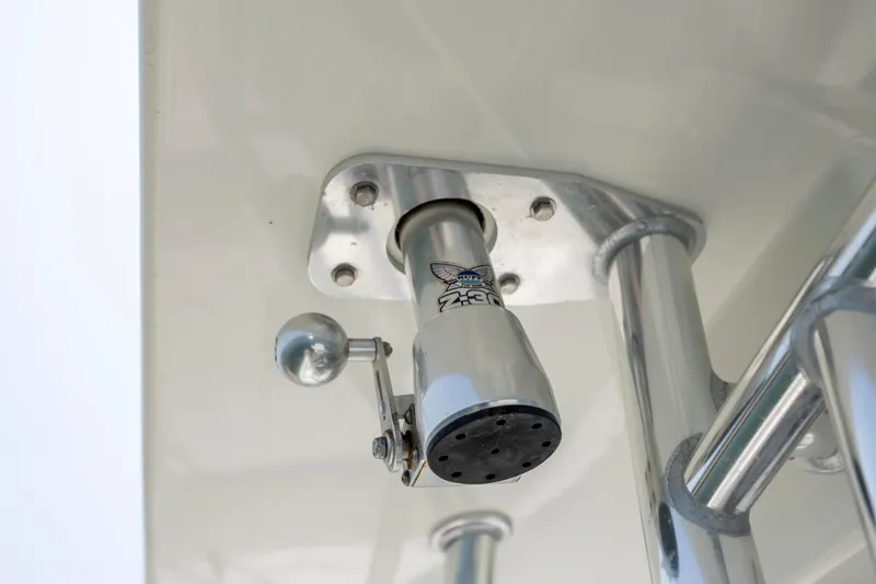 Slide: The Image of Stainless steel fitting on 2000 Pursuit 2470 Center Console boat. - 19