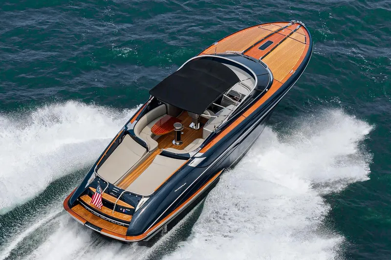 Slide: The Image of Luxury Riva 44 RivaRama yacht cruising on open water, 2006 model. - 11