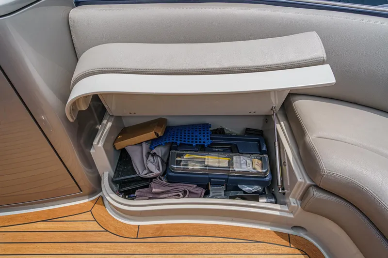 Slide: The Image of Storage compartment on Riva 44 RivaRama 2006 yacht with various items inside. - 24