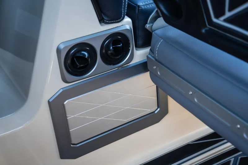 Slide: The Image of 2025 Tigé Ultré 23ZX interior detail with sleek design and modern air vents. - 14