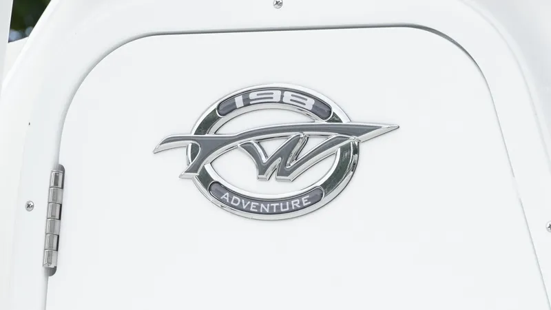 Slide: The Image of 2025 Tidewater 198 CC Adventure logo on white surface. - 9