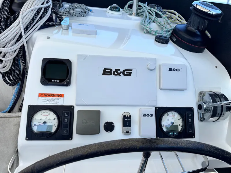 Slide: The Image of Control panel of a 2016 Lagoon 450S yacht with B&G navigation equipment. - 9