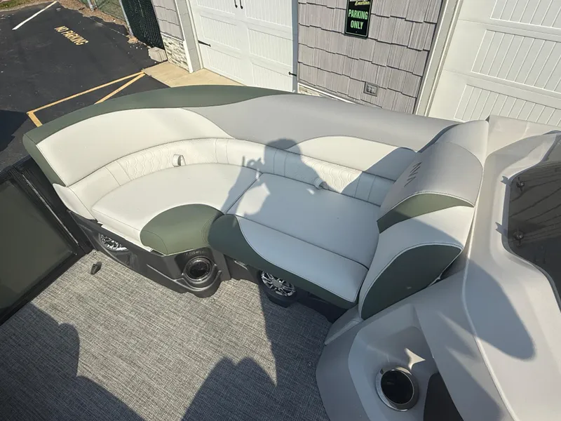 Slide: The Image of 2025 Avalon 2385 LSZ Quad Lounger interior with plush seating and modern design. - 11