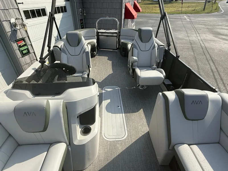 Slide: The Image of 2025 Avalon 2385 LSZ Quad Lounger Tri Toon interior with luxurious seating and modern design. - 14