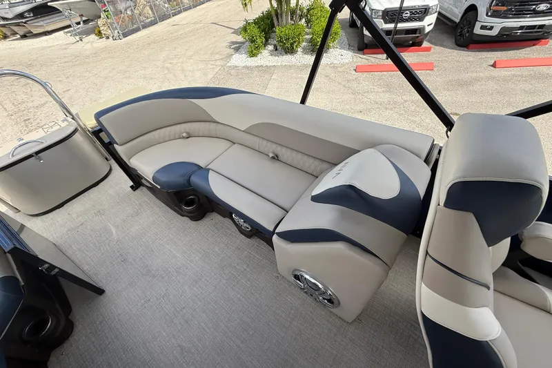 Slide: The Image of 2025 Avalon 2385 LSZ Quad Lounger interior with plush seating and modern design. - 33