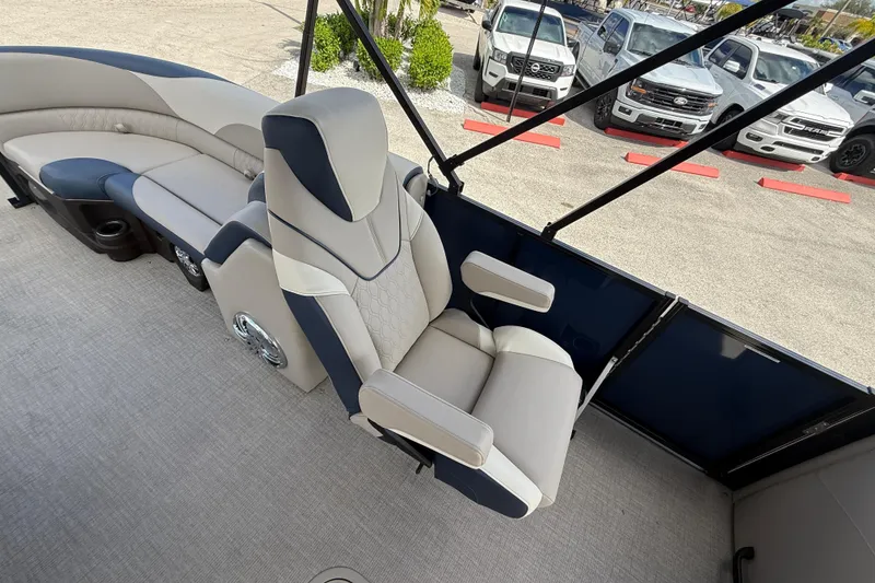 Slide: The Image of 2025 Avalon 2385 LSZ Quad Lounger interior with plush seating and modern design. - 39
