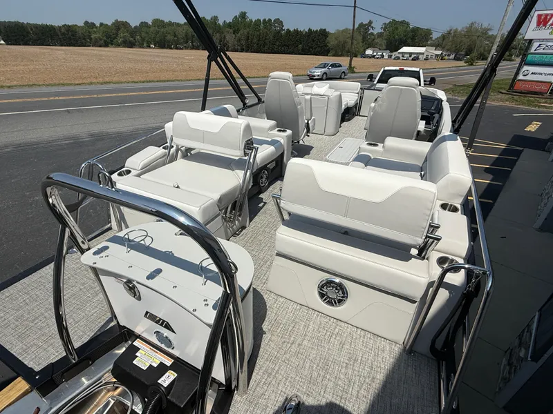 Slide: The Image of 2025 Avalon 2385 Catalina Quad Lounger, Tri Toon High Performance boat with luxurious seating. - 10