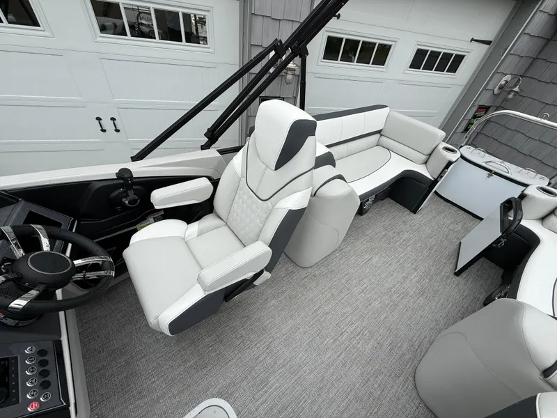 Slide: The Image of 2025 Avalon 2385 Catalina Quad Lounger interior with plush seating and modern design. - 15