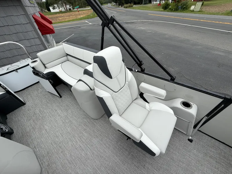 Slide: The Image of 2025 Avalon 2385 Catalina Quad Lounger interior with plush seating and modern design. - 16