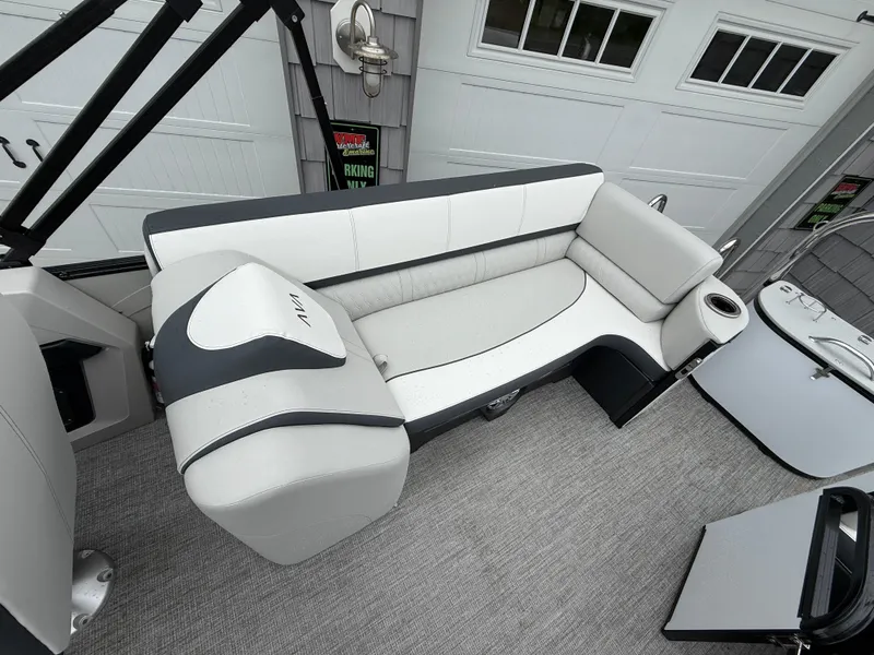 Slide: The Image of 2025 Avalon 2385 Catalina Quad Lounger interior with sleek, modern seating and high-performance design. - 21