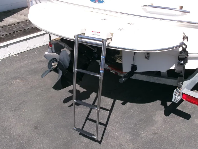 Slide: The Image of Rear view of 2007 Chaparral 210 SSi boat with ladder and propeller. - 27