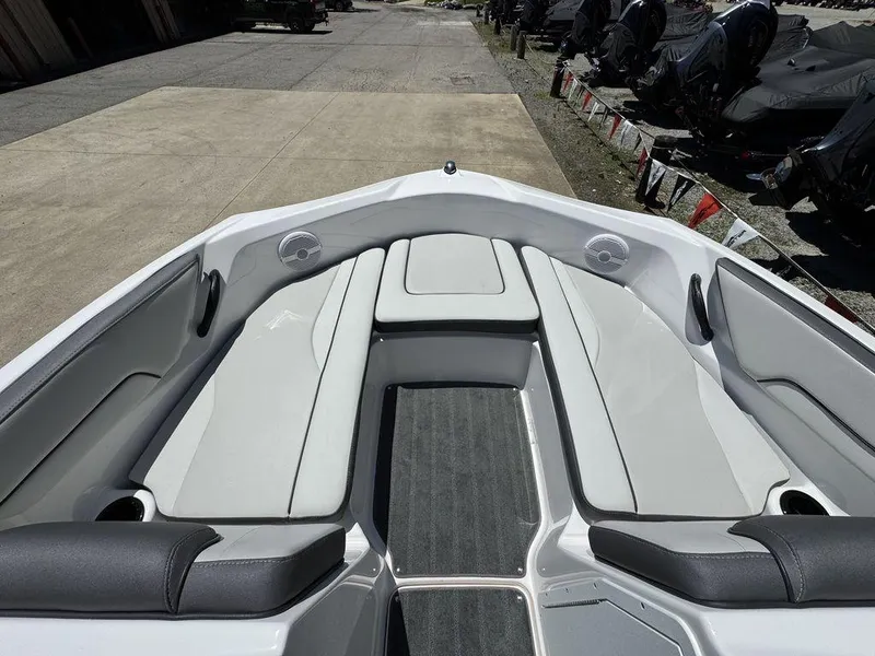 Slide: The Image of 2024 Yamaha AR190 boat interior with spacious seating and modern design. - 6