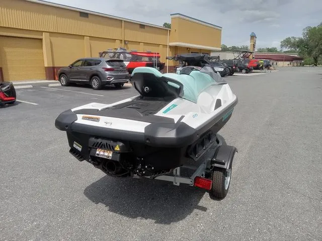 Slide: The Image of 2025 Sea-Doo Waverunner GTI on trailer in parking lot. - 10