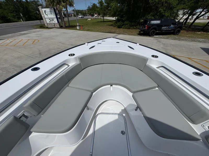 Slide: The Image of 2025 Cape Horn 27 XS boat with spacious seating and sleek design. - 18