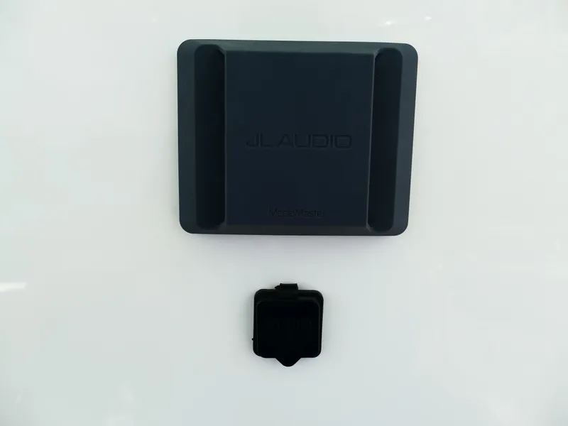 Slide: The Image of JL Audio MediaMaster unit on Pioneer 222 Islander 2026 boat. - 23