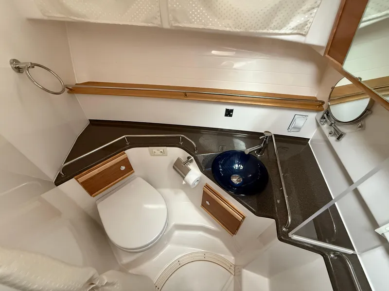 Slide: The Image of 2023 Cutwater C-32 CB bathroom with modern fixtures and elegant design. - 29