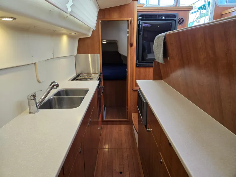 Slide: The Image of 2013 Gemini Legacy 35 Galley looking aft - 19