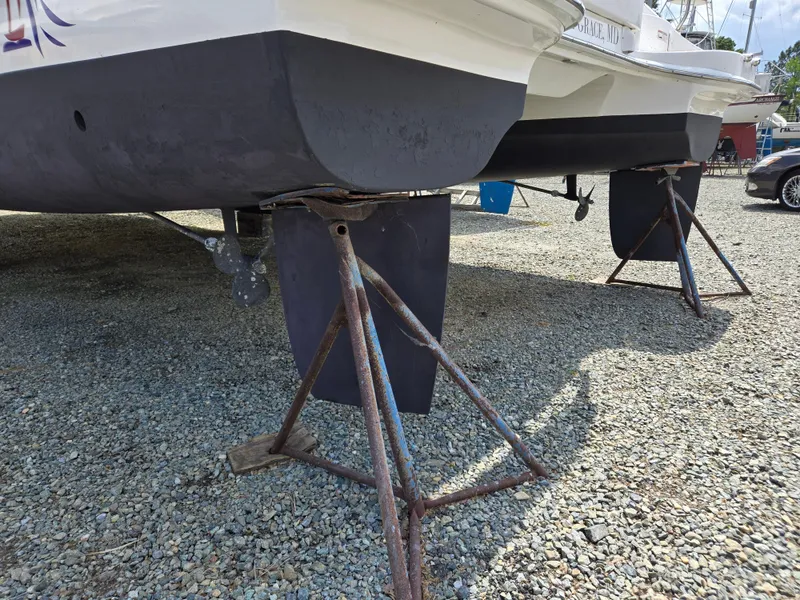 Slide: The Image of 2013 Gemini Legacy 35 bottom with rudders and propellors - 45