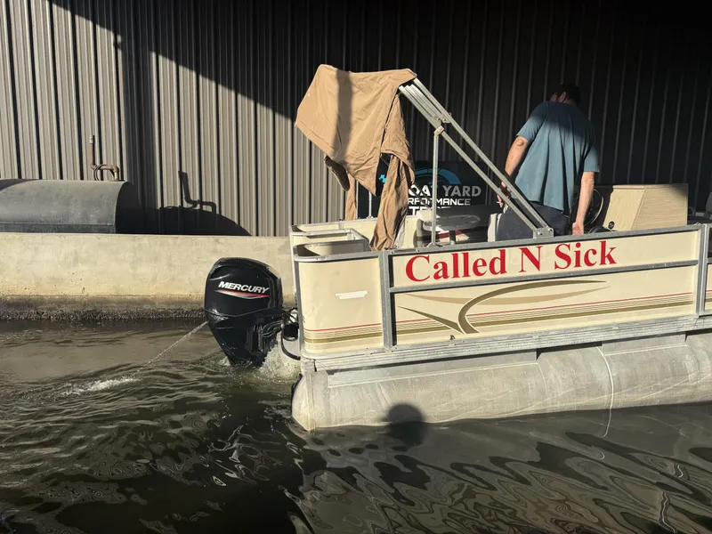 Slide: The Image of 2003 Crest 18 Fisherman boat named "Called N Sick" with Mercury engine. - 8
