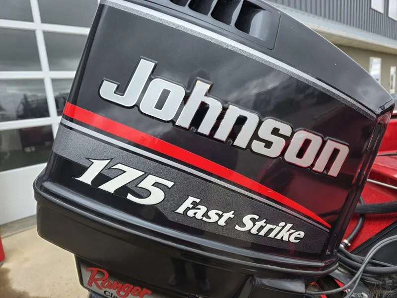Slide: The Image of Johnson 175 Fast Strike outboard motor on 1997 Ranger 692 boat. - 6