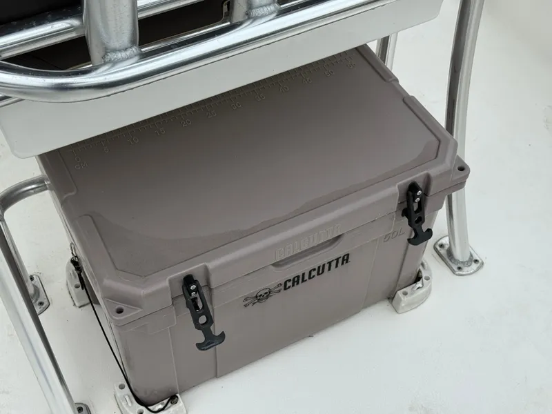 Slide: The Image of Calcutta cooler on 2020 Tidewater 198 CC Adventure boat deck. - 18