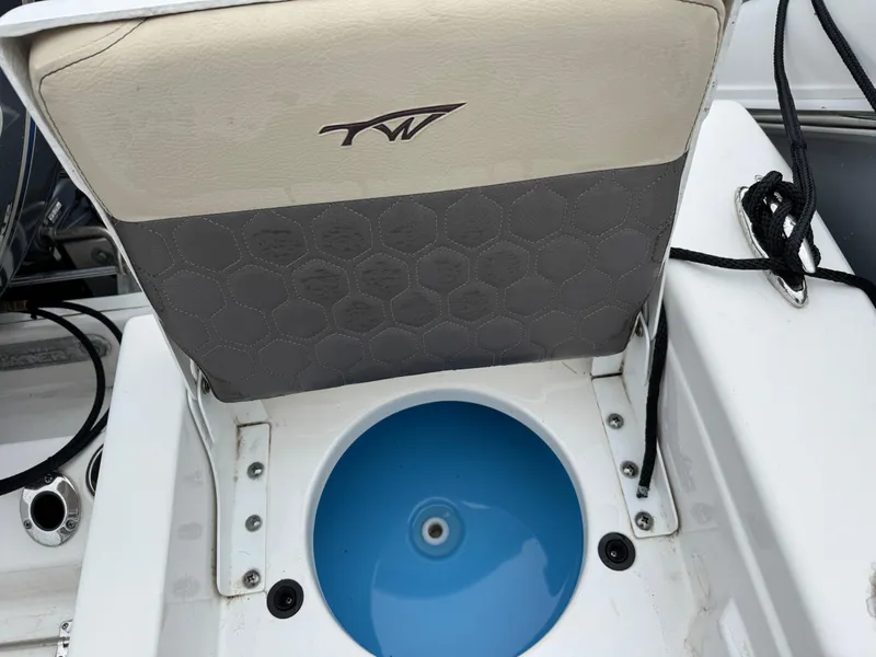 Slide: The Image of 2020 Tidewater 198 CC Adventure boat seat with storage compartment. - 20