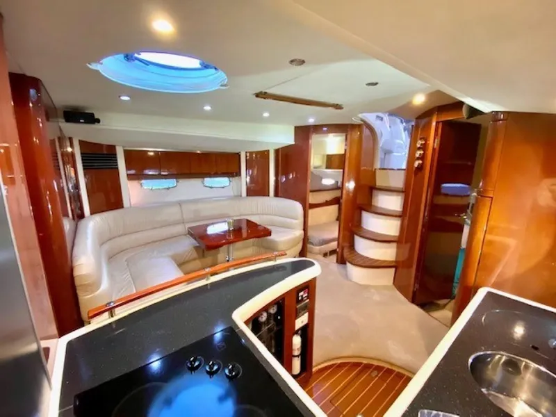 Slide: The Image of Luxurious interior of 2007 Fairline Targa 52 yacht with modern amenities and elegant design. - 15