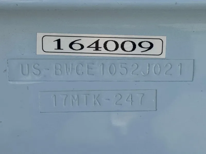 Slide: The Image of Hull identification number on 2021 Boston Whaler 170 Montauk boat. - 25