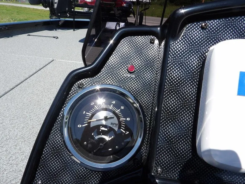Slide: The Image of Dashboard of 2020 G3 Sportsman 1810 boat with RPM gauge and textured panel. - 19