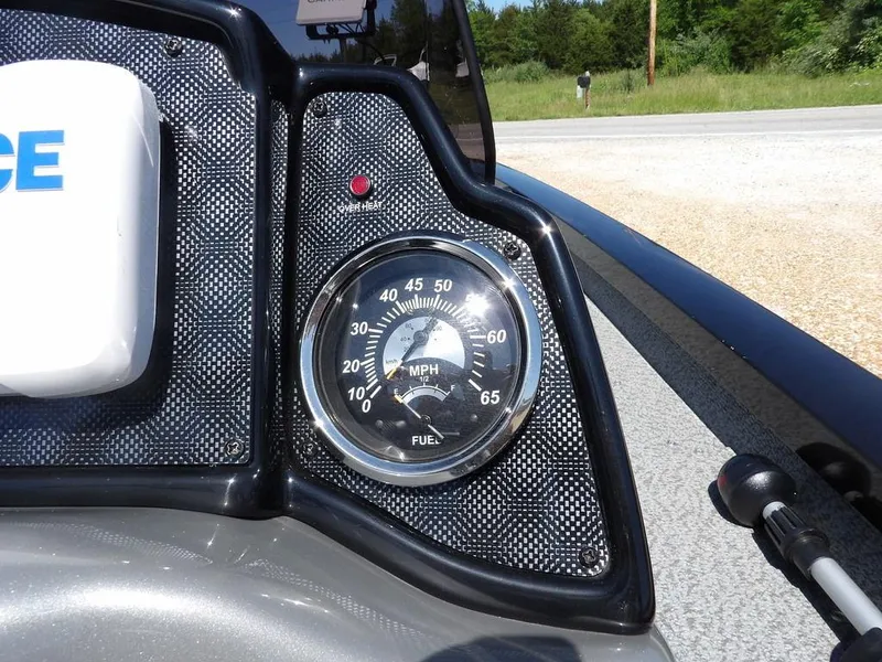 Slide: The Image of 2020 G3 Sportsman 1810 dashboard with speedometer and fuel gauge. - 22