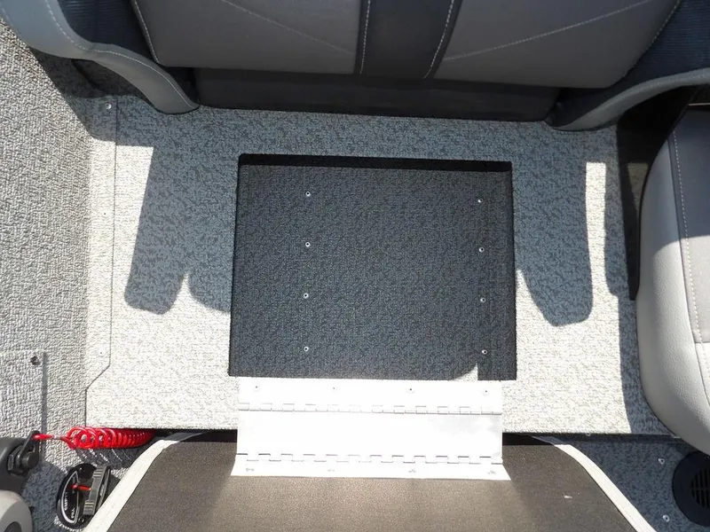 Slide: The Image of 2020 G3 Sportsman 1810 boat interior with carpeted flooring and seating. - 24