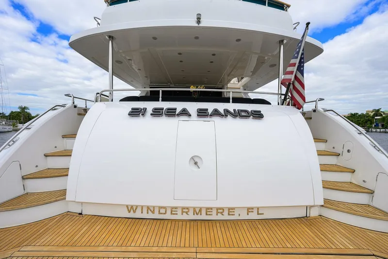 Slide: The Image of Luxury yacht "21 Sea Sands" docked, Princess 95 model, 2009, Windermere, FL. - 17