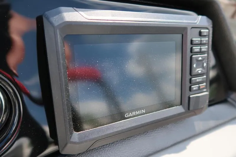 Slide: The Image of Garmin display on 2025 Bennington S Quad Bench 22 SSR boat dashboard. - 4