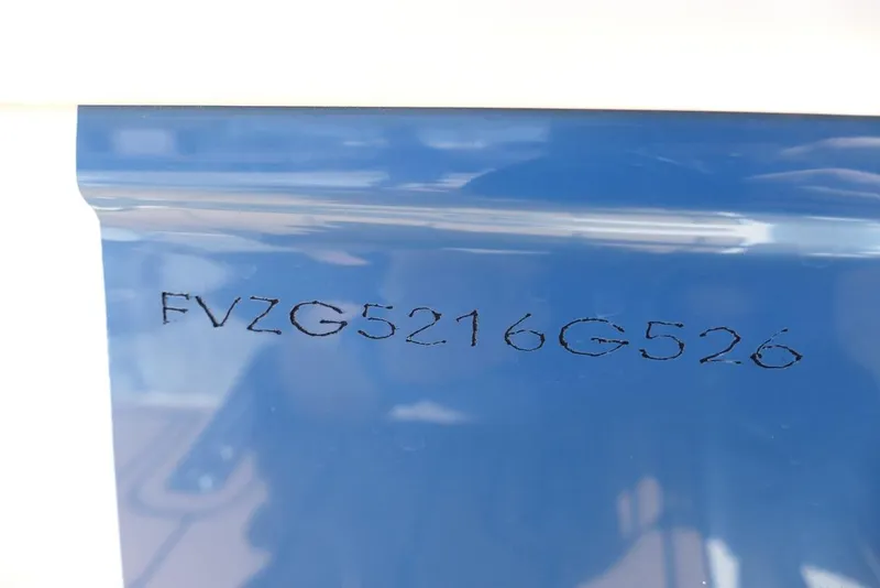 Slide: The Image of Hull identification number on blue surface, Pioneer 222 Islander, 2026 model. - 46