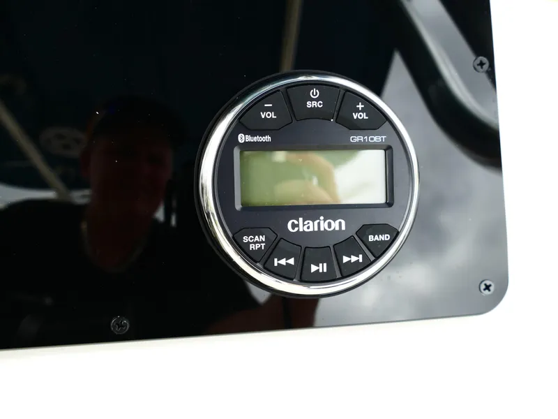 Slide: The Image of Clarion GR10BT audio system on Bulls Bay 255CC boat, 2026 model. - 15