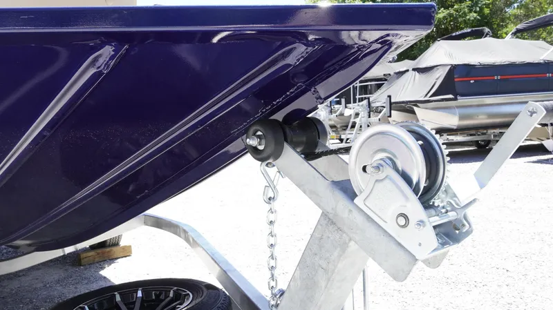Slide: The Image of 2025 G3 Sportsman 1710 boat trailer with winch and roller system. - 34