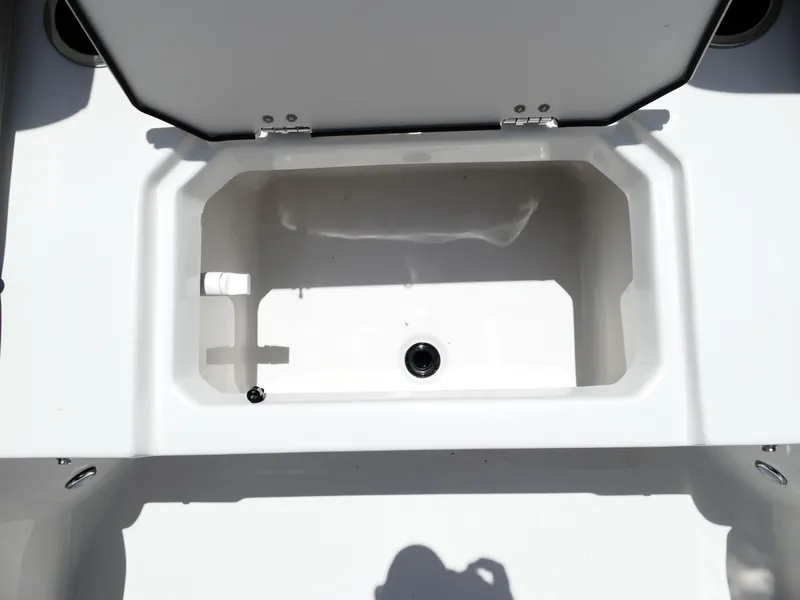 Slide: The Image of Open storage compartment on 2026 Starcraft SVX 231 OB DH boat. - 32