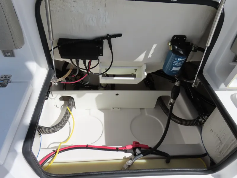 Slide: The Image of 2023 Sportsman Heritage 231 Center Console boat wiring and components. - 36