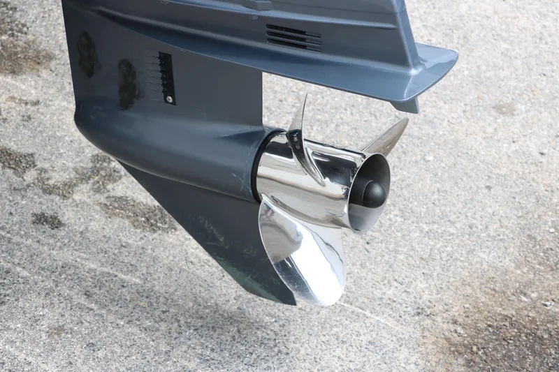 Slide: The Image of 2006 Hurricane GS 172 boat propeller on concrete surface. - 4