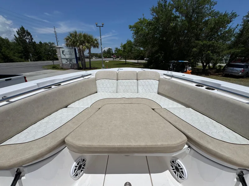 Slide: The Image of 2022 Sea Fox 288 Commander boat with spacious seating and modern design. - 24