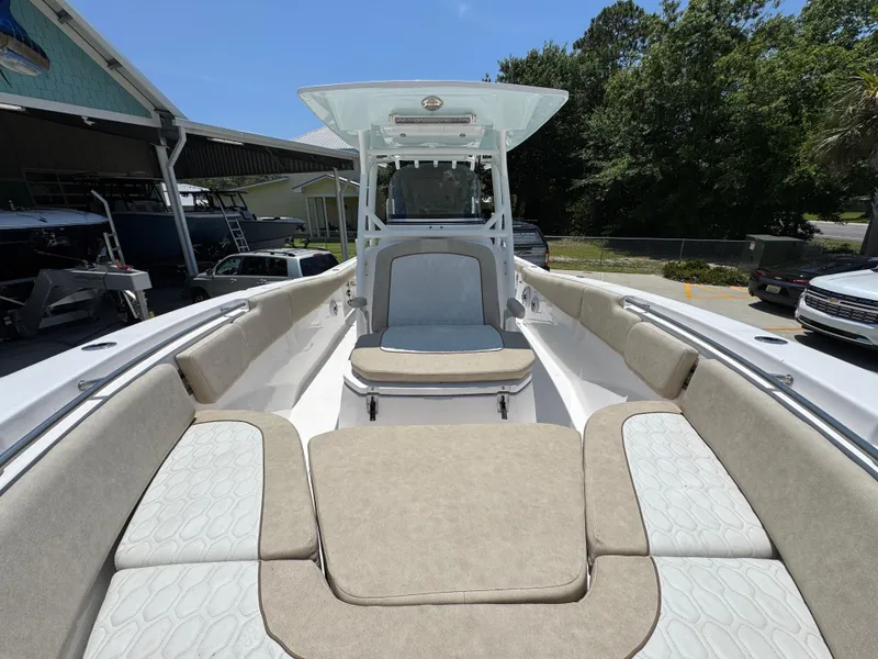 Slide: The Image of 2022 Sea Fox 288 Commander boat with spacious seating and modern design. - 28