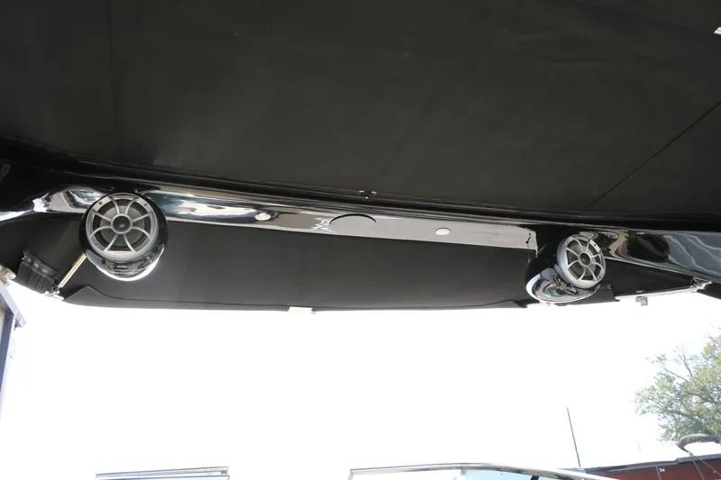 Slide: The Image of 2014 Regal 2500 RX Bowrider speakers and canopy detail. - 40